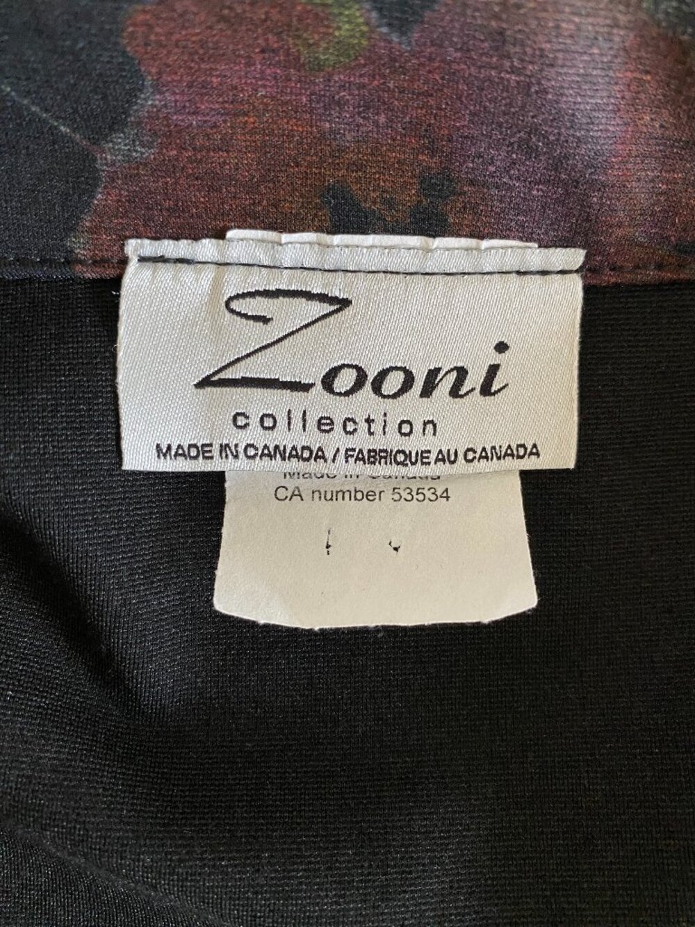 Zooni Made In Canada Statement Jacket Big Button Floral Art To Wear S/M Autumn - Picture 6 of 14